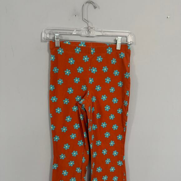 LA Hearts by PacSun Orange & Blue Floral Pull On Flare Leg Leggings Size Small - Picture 3 of 6